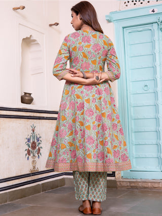 Jashn Gazal Set Of Angrakha Kurta Pants Dupatta