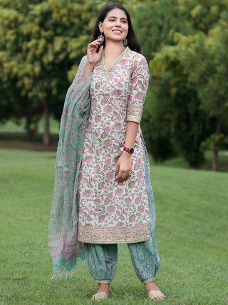 Nayab Gulfaam - Kurta Salwar Pants & Kota Doria Dupatta - KS06A2564D