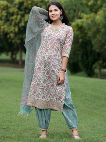 Nayab Gulfaam - Kurta Salwar Pants & Kota Doria Dupatta - KS06A2564D