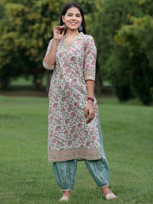 Nayab Gulfaam - Kurta Salwar Pants & Kota Doria Dupatta - KS06A2564D