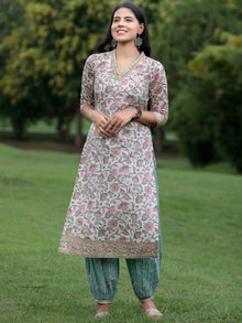 Nayab Gulfaam - Kurta Salwar Pants & Kota Doria Dupatta - KS06A2564D