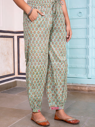 Jashn Fitoor Set Of Kurta Salwar Pants Kota Doria Dupatta