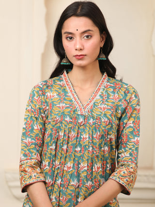 Harit Afia Set Of Anarkali Palazzo Dupatta