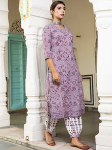 Rozana Faizan Set Of Kurta Salwar Pants Kota Doria Dupatta