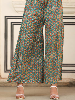 Harit Afia Set Of Anarkali Palazzo Dupatta