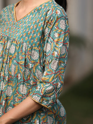 Harit Ibda Set Of Anarkali Palazzo Dupatta