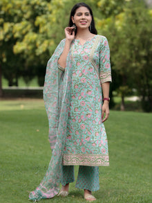 Nayab Gulshan - Kurta Palazzo & Kota Doria Dupatta - KS05A2565D