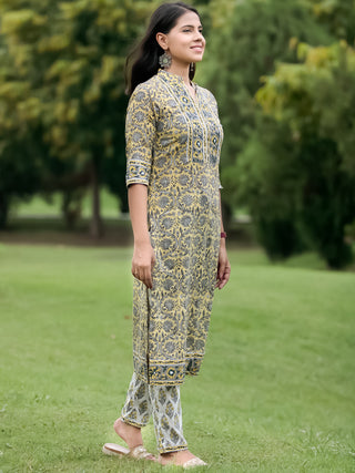 Nayab Gulmohar - Kurta Pants & Kota Doria Dupatta - KS04A2566D