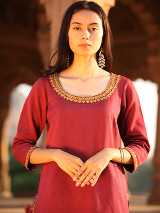 Shishir Nayab - Faux Wool Kurta - KK07A0007