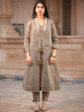 Shishir Adaz - Handloom Woolen Reversible Jacket - KJ08A0008
