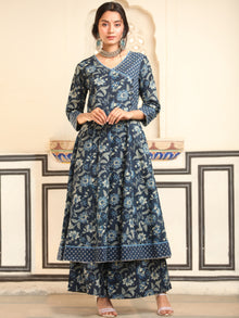 Ambar Fitrat Set Of Anarkali Palazzo Dupatta