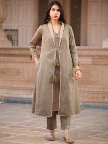 Shishir Adaz - Handloom Woolen Reversible Jacket - KJ08A0008