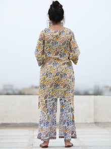 Rozana Yasmeen - Set of Asymmetric Kurta Palazzo & Dupatta - KS136A2478D