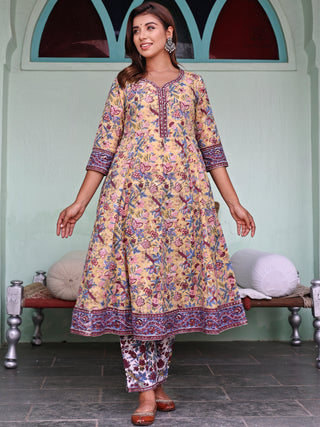 Jashn Palak Set Of Anarkali Kurta Pants Dupatta