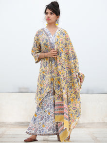 Rozana Yasmeen - Set of Asymmetric Kurta Palazzo & Dupatta - KS136A2478D