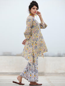 Rozana Yasmeen - Set of Asymmetric Kurta Palazzo & Dupatta - KS136A2478D