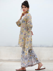 Rozana Yasmeen - Set of Asymmetric Kurta Palazzo & Dupatta - KS136A2478D