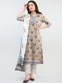 Zohra Sufia - Set of Kurta Pants & Dupatta - KS12A2501D