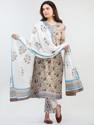 Zohra Sufia - Set of Kurta Pants & Dupatta - KS12A2501D