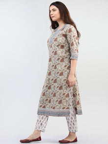 Zohra Muskan - Set of Kurta Pants & Dupatta - KS12B2501D