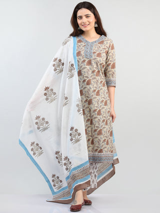 Zohra Sufia - Set of Kurta Pants & Dupatta - KS12A2501D