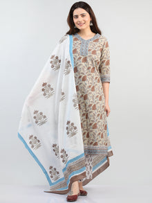 Zohra Sufia - Set of Kurta Pants & Dupatta - KS12A2501D