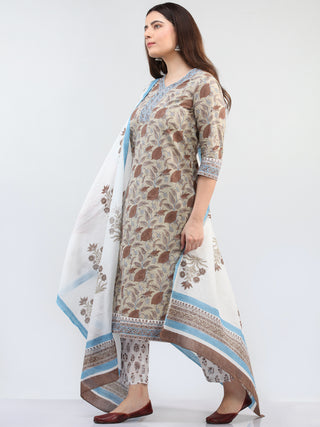 Zohra Sufia - Set of Kurta Pants & Dupatta - KS12A2501D