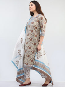 Zohra Sufia - Set of Kurta Pants & Dupatta - KS12A2501D