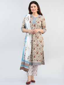 Zohra Sufia - Set of Kurta Pants & Dupatta - KS12A2501D