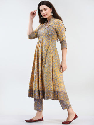 Zohra Salma - Set of Anarkali Kurta Pant & Dupatta - KS09B2495D