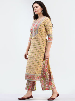 Zohra Gauher - Set of Kurta Palazzo & Dupatta - KS60V2492D