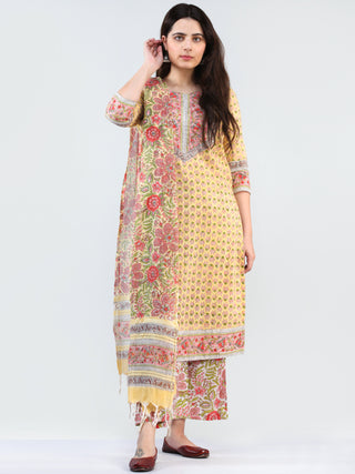 Zohra Gauher - Set of Kurta Palazzo & Dupatta - KS60V2492D