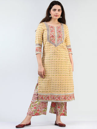 Zohra Gauher - Set of Kurta Palazzo & Dupatta - KS60V2492D