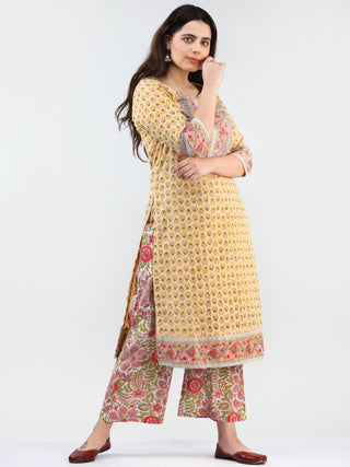 Zohra Gauher - Set of Kurta Palazzo & Dupatta - KS60V2492D