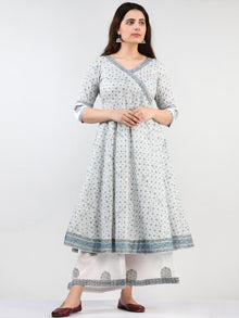 Zohra Mehran - Set of Angrakha Kurta Palazzo & Dupatta - KS20B2504D