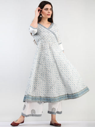 Zohra Sehar - Set of Angrakha Kurta Palazzo & Dupatta - KS20A2504D