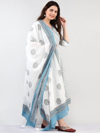 Zohra Sehar - Set of Angrakha Kurta Palazzo & Dupatta - KS20A2504D