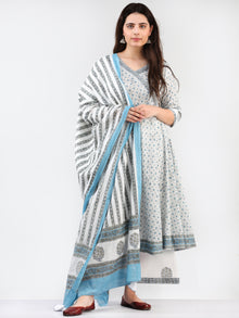 Zohra Mehran - Set of Angrakha Kurta Palazzo & Dupatta - KS20B2504D