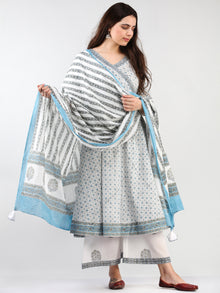 Zohra Mehran - Set of Angrakha Kurta Palazzo & Dupatta - KS20B2504D