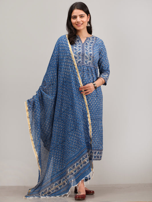 Jashn Rehnaz - Set of Kurta Pants & Dupatta - kS60NYYYD