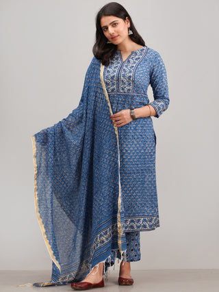 Jashn Rehnaz - Set of Kurta Pants & Dupatta - kS60NYYYD