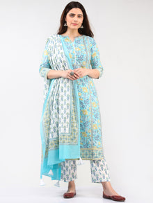 Zohra Gulbagh - Set of Kurta Pants & Dupatta - KS14B2502D