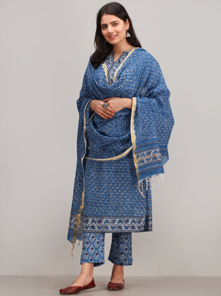 Jashn Rehnaz - Set of Kurta Pants & Dupatta - kS60NYYYD