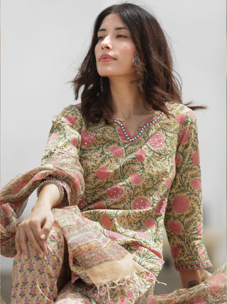Fiza Nida Set Of Kurta Pant Dupatta