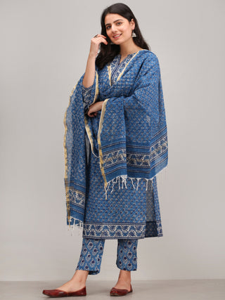 Jashn Rehnaz - Set of Kurta Pants & Dupatta - kS60NYYYD