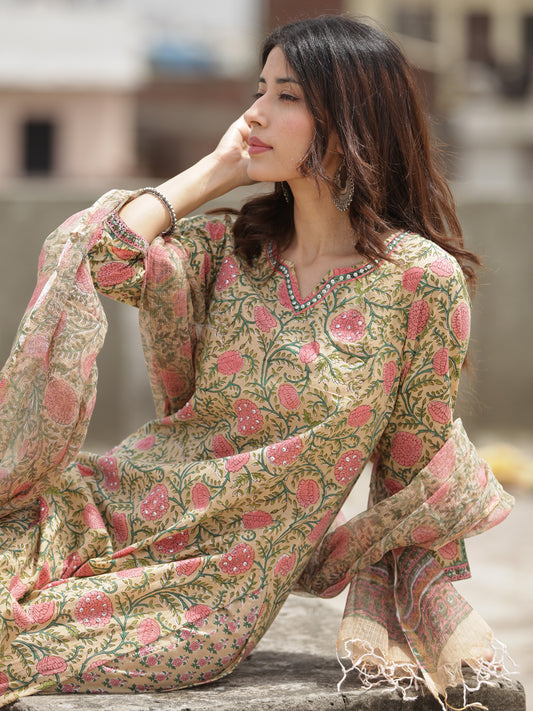 Fiza Nida Set Of Kurta Pant Dupatta