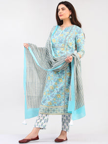 Zohra Jasmeen - Set of Kurta Pants & Dupatta - KS14A2502D