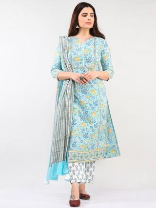 Zohra Jasmeen - Set of Kurta Pants & Dupatta - KS14A2502D