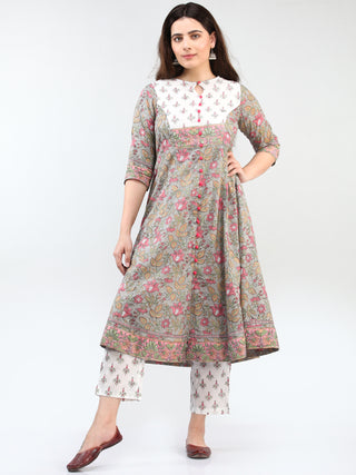 Zohra Tareen - Set of Kurta Pants & Dupatta - KS69B2503D