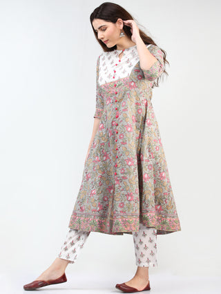 Zohra Tareen - Set of Kurta Pants & Dupatta - KS69B2503D